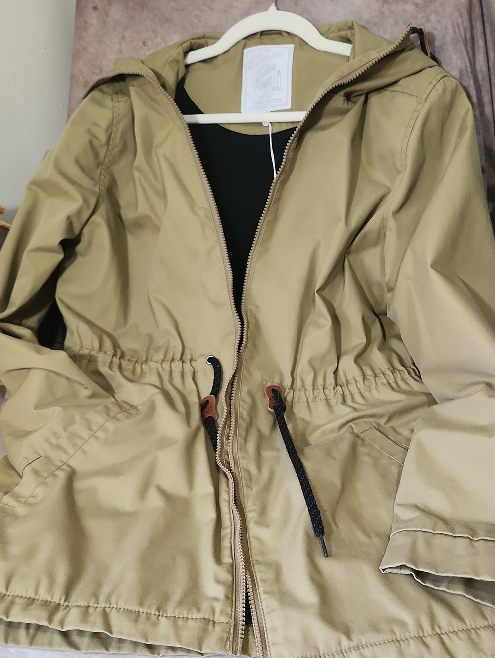 Element Eden Utility Jacket in Olive Green/Tan Size L